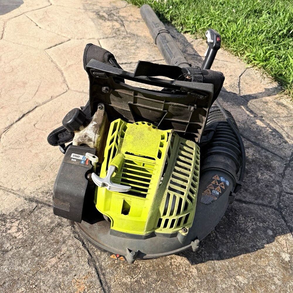 Ryobi RY08420 Gas Backpack Leaf Blower w/ Blower Tube & Shoulder Harness- TESTED